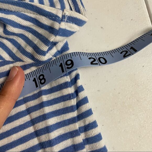 J.Jill Linen Blend Short sleeve Top with Twist Sleeve,opal blue sz small petite - Picture 9 of 10